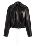Cropped Zip Jacket with Adjustable Hem